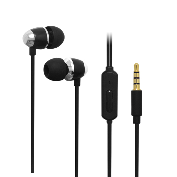 LS-EM-327  黑色入耳式重低音線控帶麥?zhǔn)謾C(jī)耳機(jī)